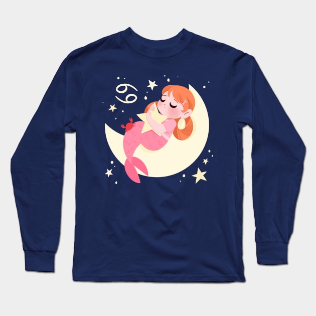 Cancer Mermaid Long Sleeve T-Shirt by Lobomaravilha